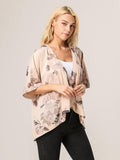 Moss Rose Floral Cropped Jacket