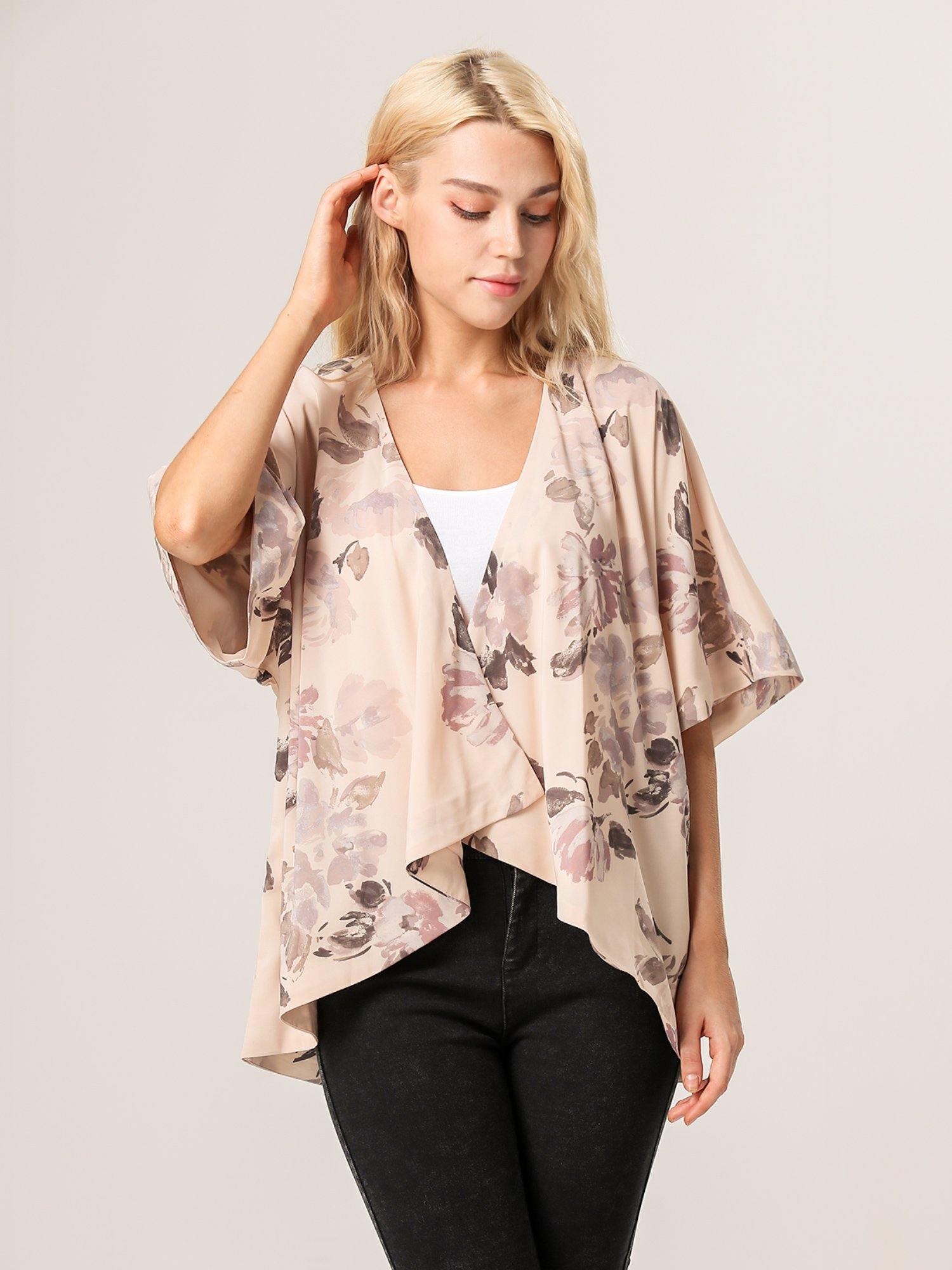 Moss Rose Floral Cropped Jacket