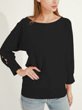 Waythefree Pearl Detail Cut Out Sleeve Sweater