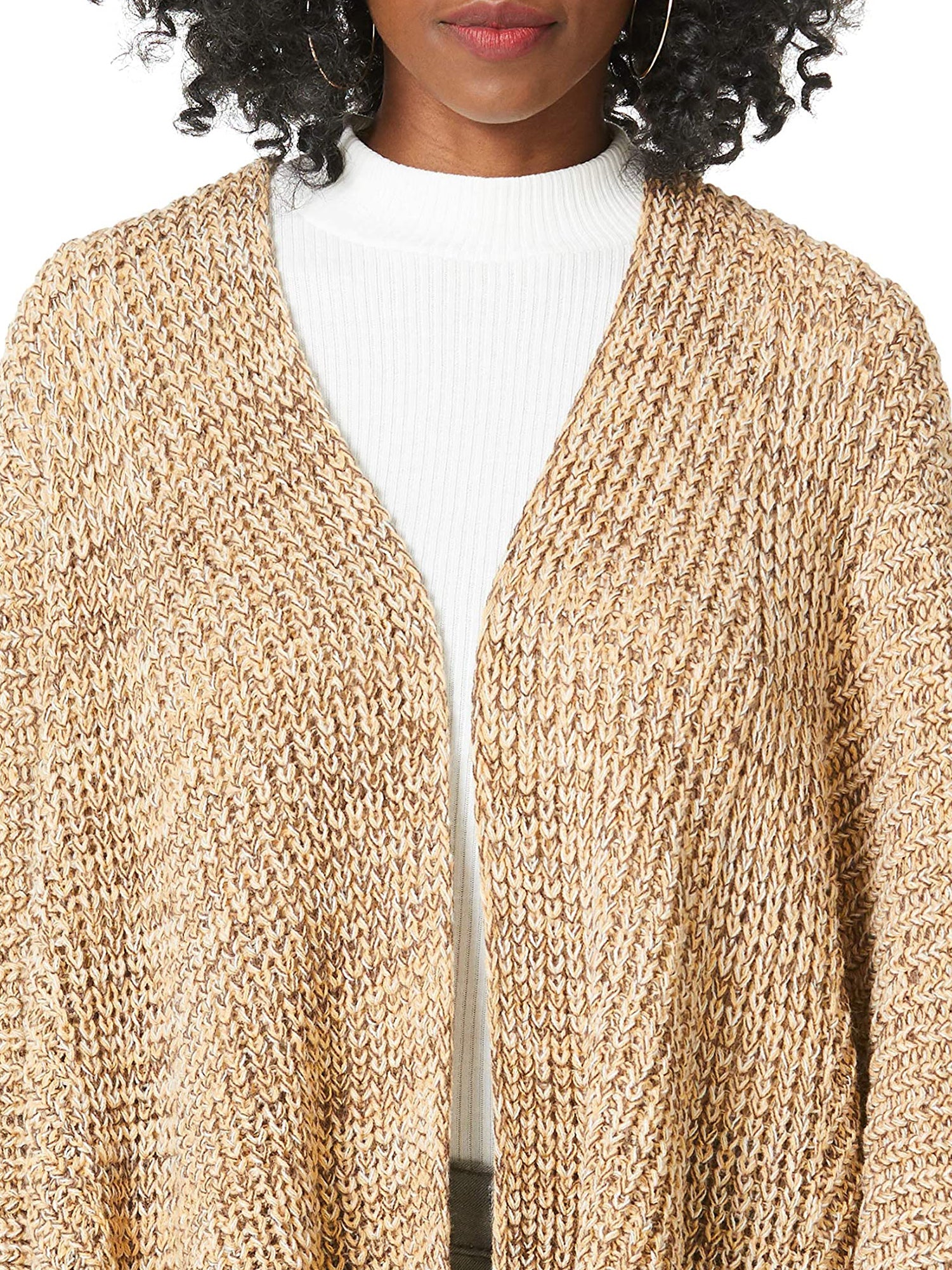 Marled Knit Kimono Shawl Wrap