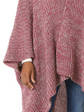 Marled Knit Kimono Shawl Wrap