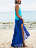 Blue Green Maxi Beach Cover Up