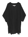Moss Rose Solid Tie Front Kimono