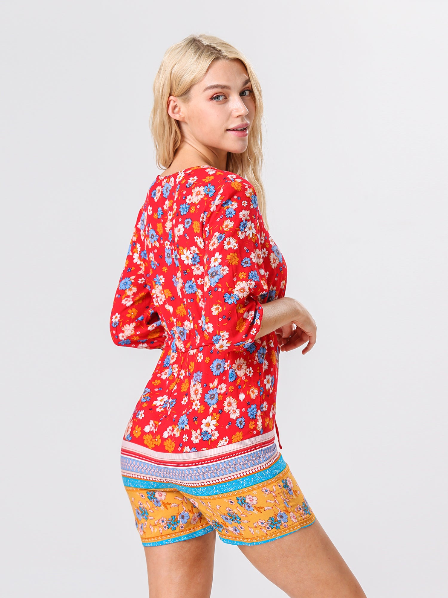 Moss Rose Playing Hooky Short Romper
