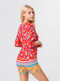 Moss Rose Playing Hooky Short Romper