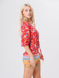 Moss Rose Playing Hooky Short Romper