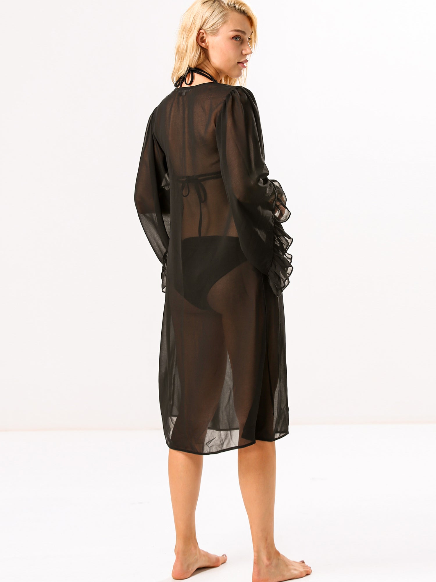 Waythefree Ruffle Kimono Swim Cover Up