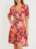 Raspberry Flowers Dress