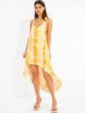 Sierra Tie-Dye Halter High-Low Dress