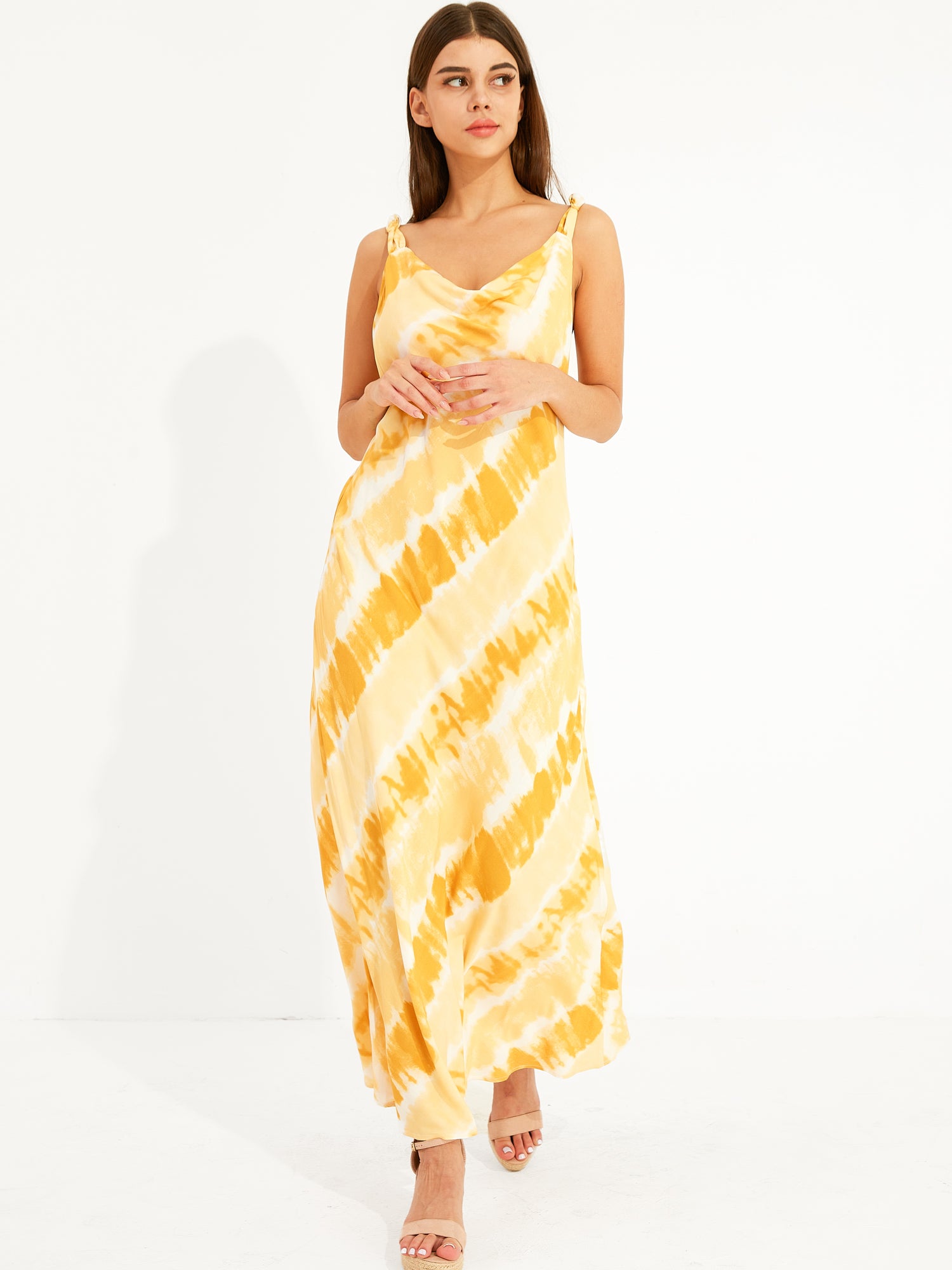 Sierra Tie-Dye Bias Slip Dress