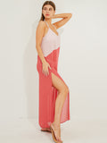 Blue Green Maxi Beach Cover Up