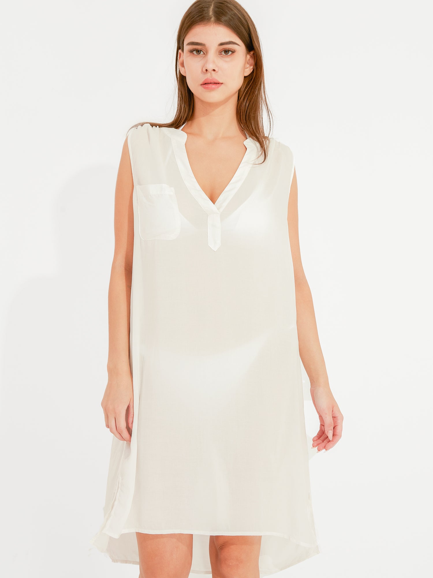 Sleeveless Tunic Beach Cover Up