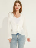 Tie Front Lace Top