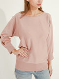 Waythefree Pearl Detail Cut Out Sleeve Sweater