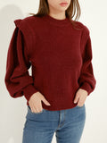 Waythefree Puffed Sleeve Cropped Sweater