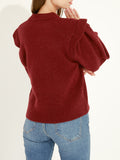 Waythefree Puffed Sleeve Cropped Sweater