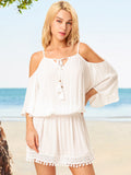 Off Shoulder Beach Cover Up Dress
