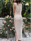 Moss Rose Crochet Maxi Swim Cover Up