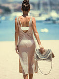 Moss Rose Crochet Cover Up Dress