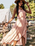 Moss Rose Ruffle Wrap Maxi Dress