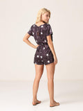 Moss Rose Casual Star Tie Dye Romper