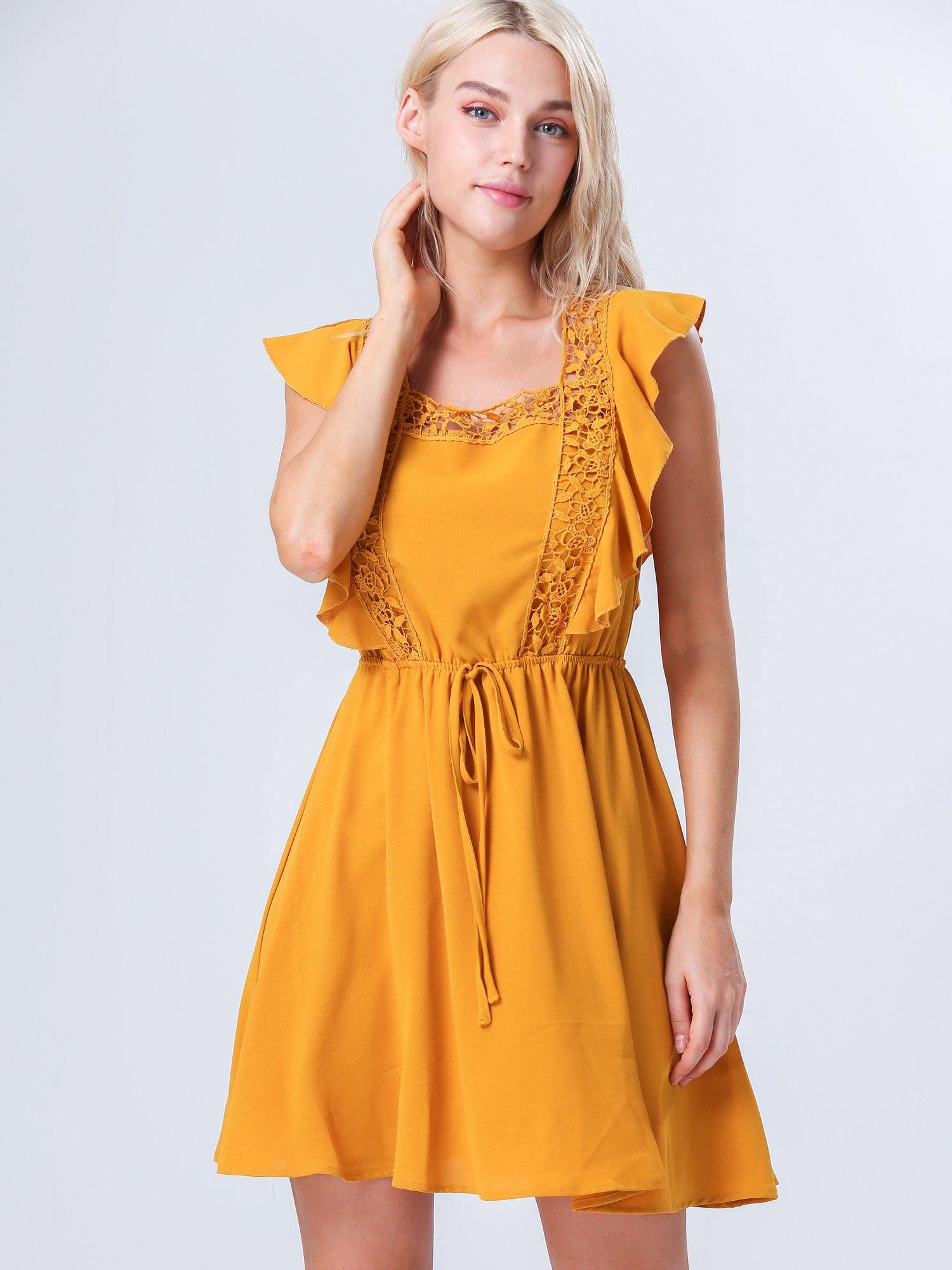 Moss Rose Babydoll Mini Dress