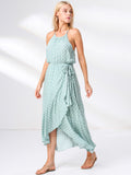 Ruffle Wrap Maxi Dress