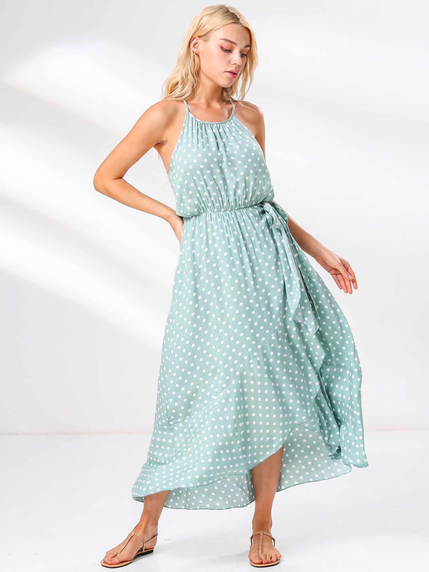Waythefree Ruffle Wrap Maxi Dress