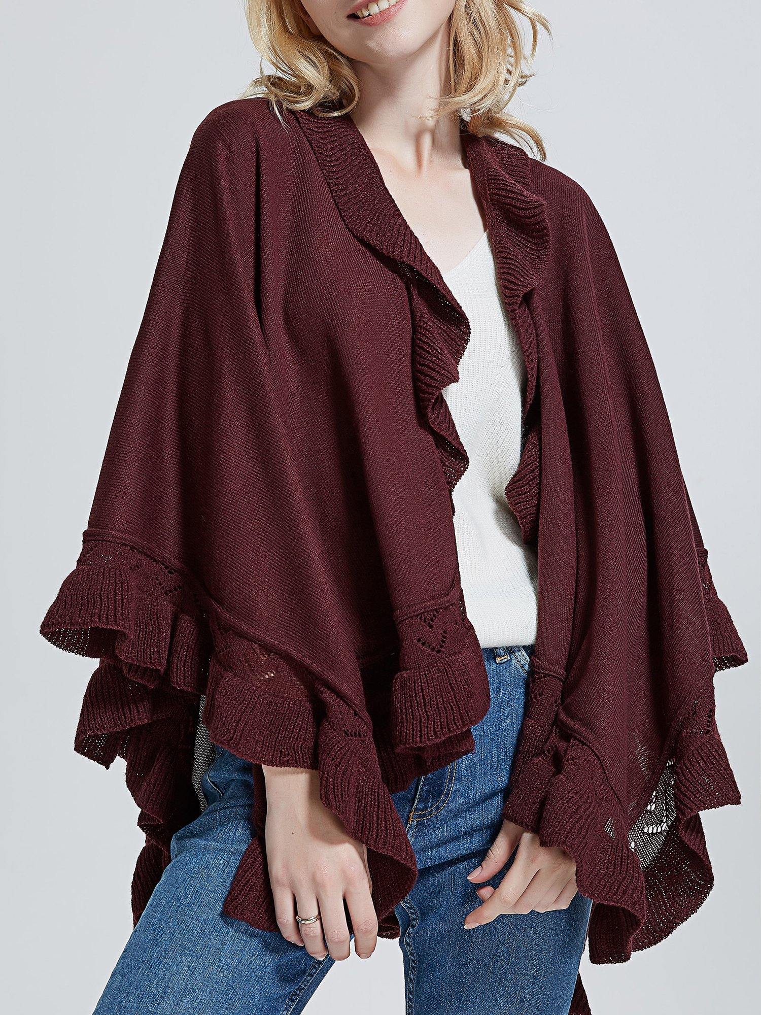 Ruffle Knit Wrap - Shopmossrose