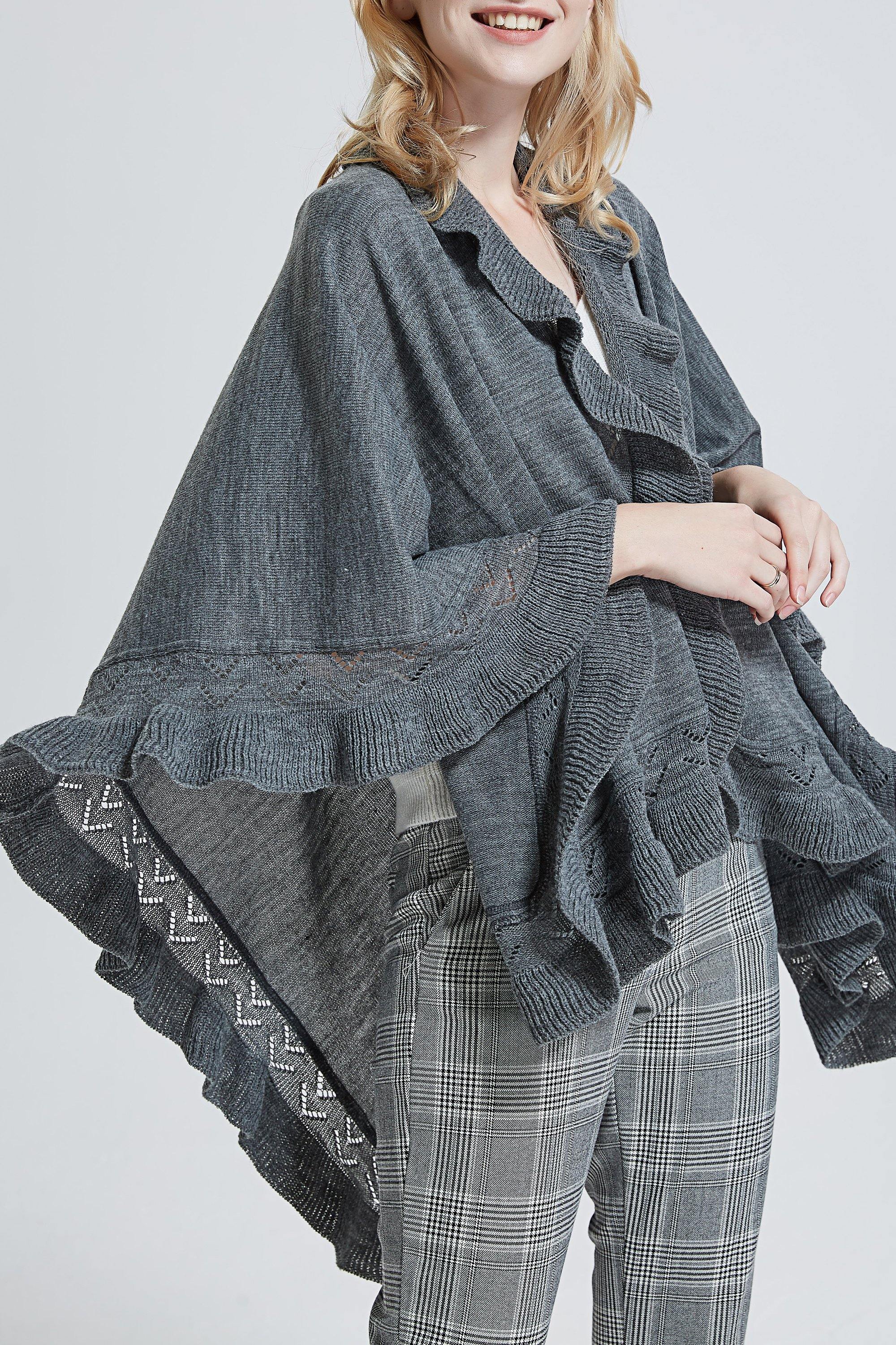 Ruffle Knit Wrap - Shopmossrose