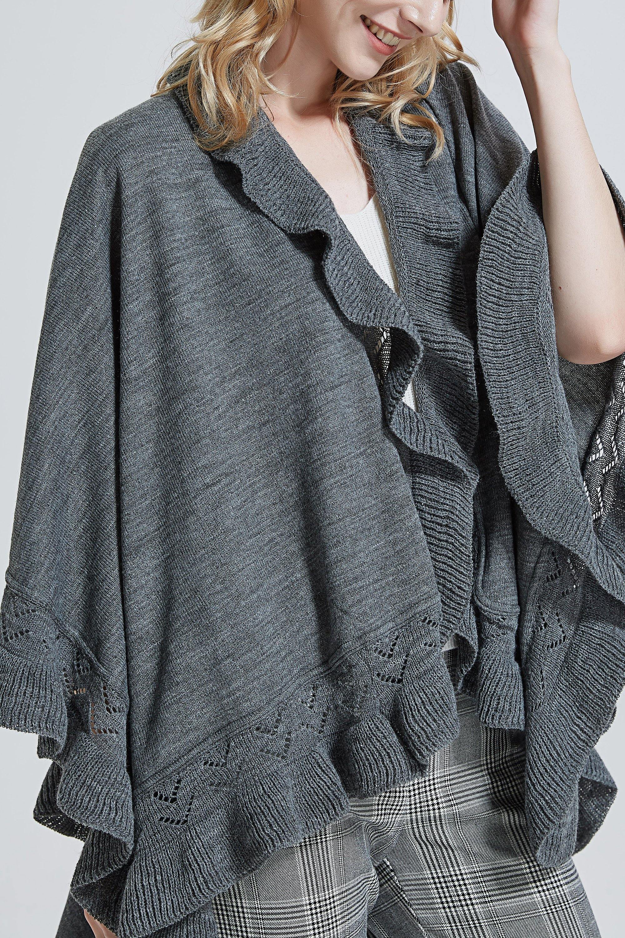 Ruffle Knit Wrap - Shopmossrose