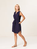 Moss Rose Sleeveless Shirt Dress