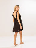 Moss Rose Tassel Tie Strap Cover Up