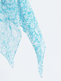 Moss Rose Birdy Aqua Print Kimono