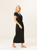 Moss Rose Waterfall Knit Maxi Dress