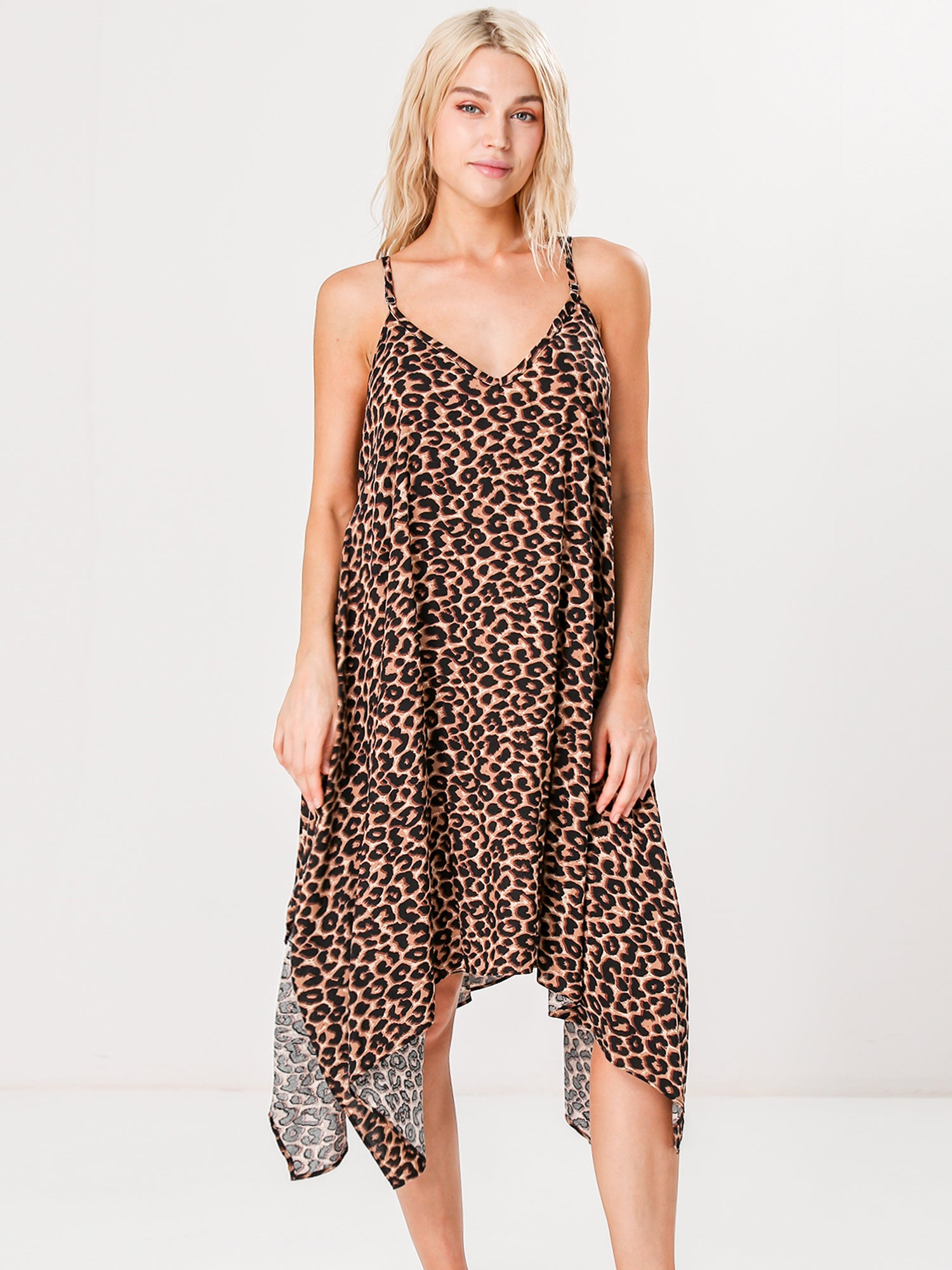 Leopard Long Sleeve Beach Cover Dress
