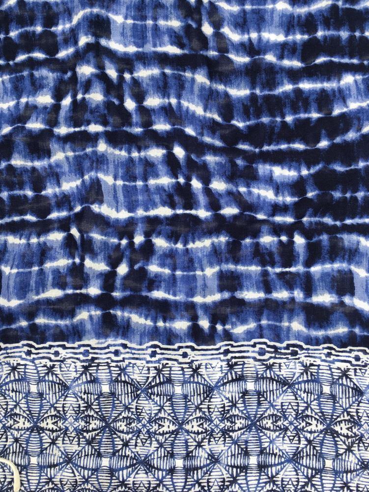 Moss Rose Blue Tie Dye Kaftan