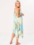 Mixed Plaid Beach Cover Up Dress