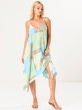 Mixed Plaid Beach Cover Up Dress