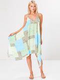 Mixed Plaid Beach Cover Up Dress