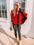 Turtleneck Boho Poncho Cape