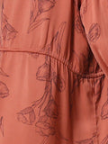 Floral Print Satin Robe - Shopmossrose
