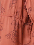 Floral Print Satin Robe - Shopmossrose