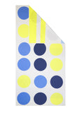 Reversible Quick Dry Beach Towel Yellow Dots