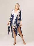 Moss Rose Blue Boho Kimono