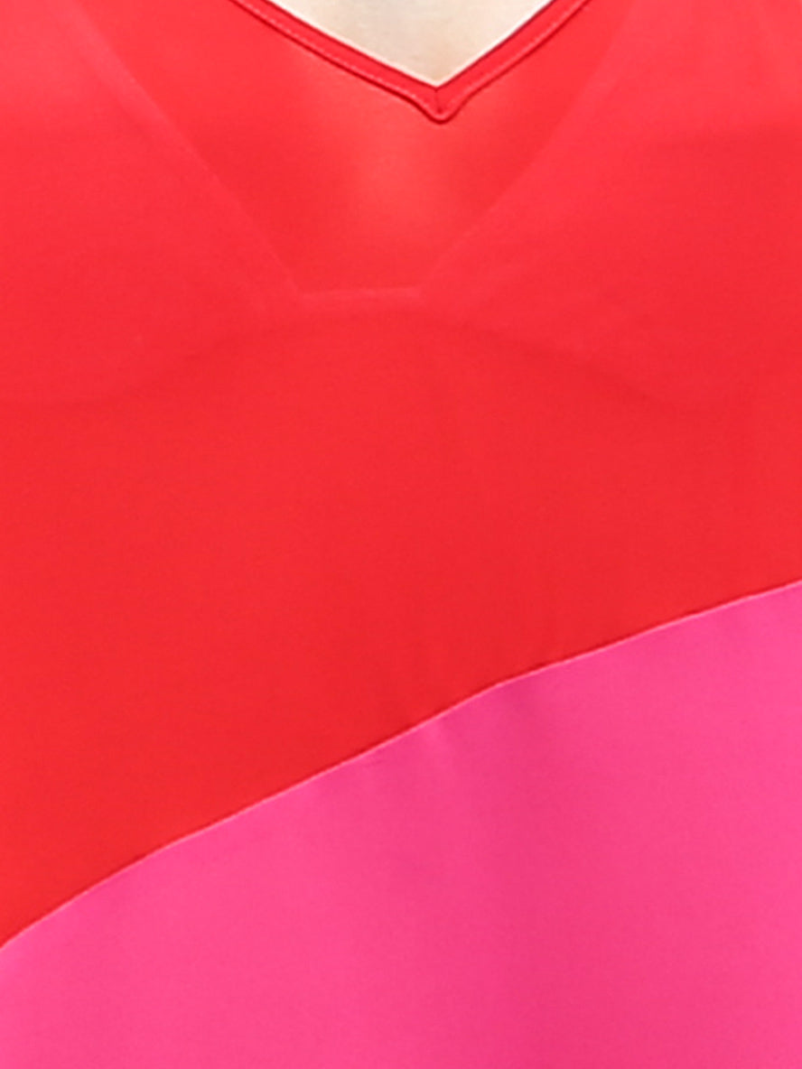 Red Magenta Maxi Beach Cover Up