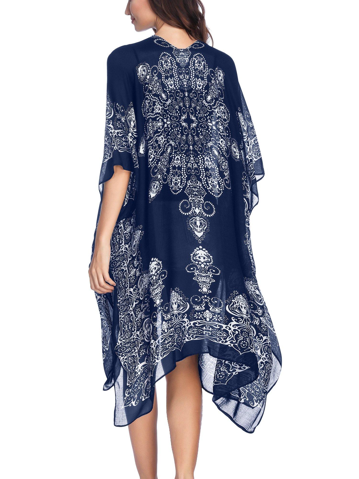 Moss Rose Bohemian Adeline Indigo Print Kimono