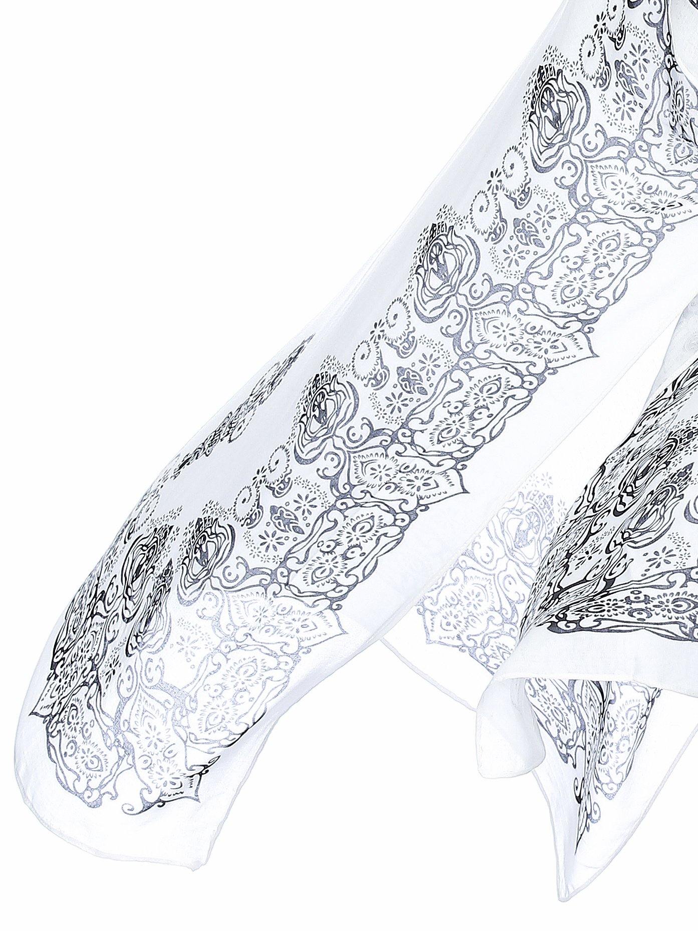 Moss Rose Bohemian Adeline White Print Kimono