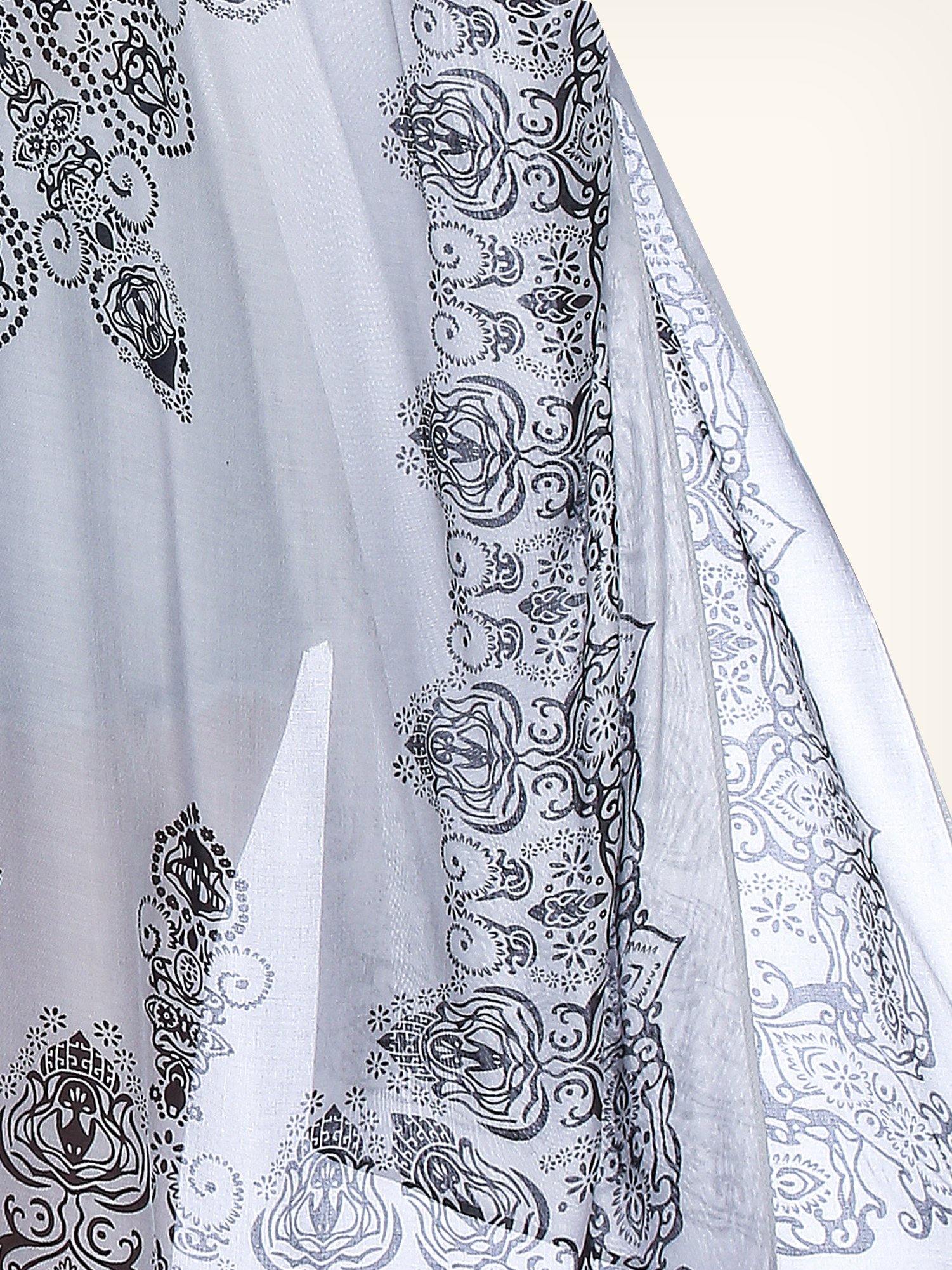Moss Rose Bohemian Adeline Grey Print Kimono