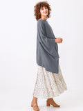 Split Detail Knit Poncho